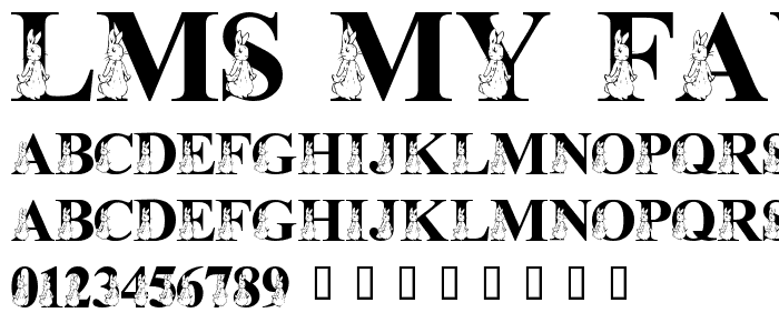 LMS My Favorite Rabbit font